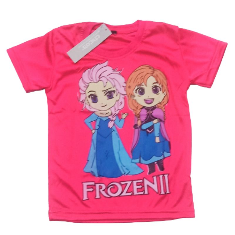 KAOS ANAK PEREMPUAN FROZEN UMUR 1-2-3-4-5-6-7-8-9-10-11-12 // ATASAN BAJU ANAK PEREMPUAN // GROSIR KAOS ANAK