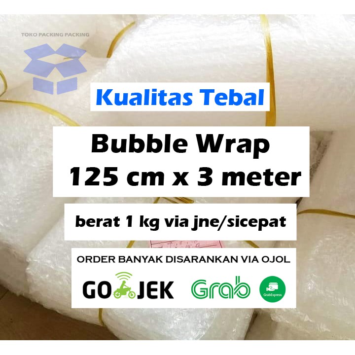 

Bubble Wrap BENING 125 Cm x 3 Meter - Kualitas Tebal