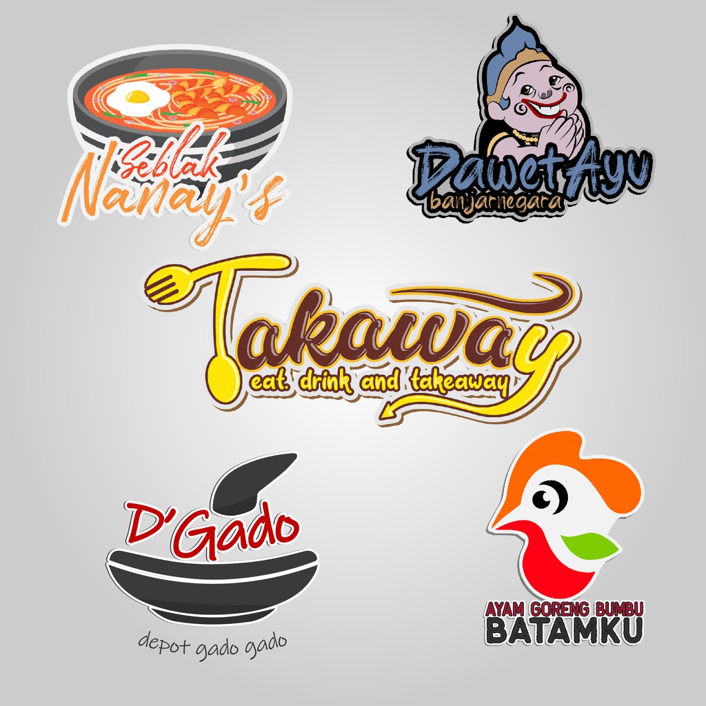 Desain Logo Produk Makanan Kekinian