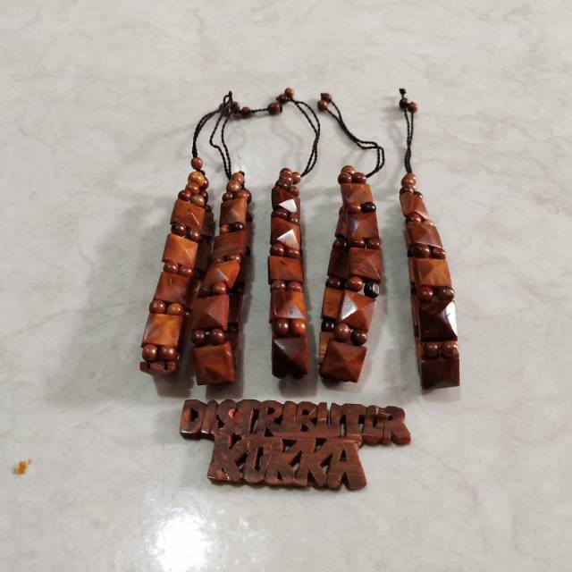 ( SUPER MURAH ) Grosir 5 pcs gelang kokka kaukah kaokah fukakah koka piramid coklat