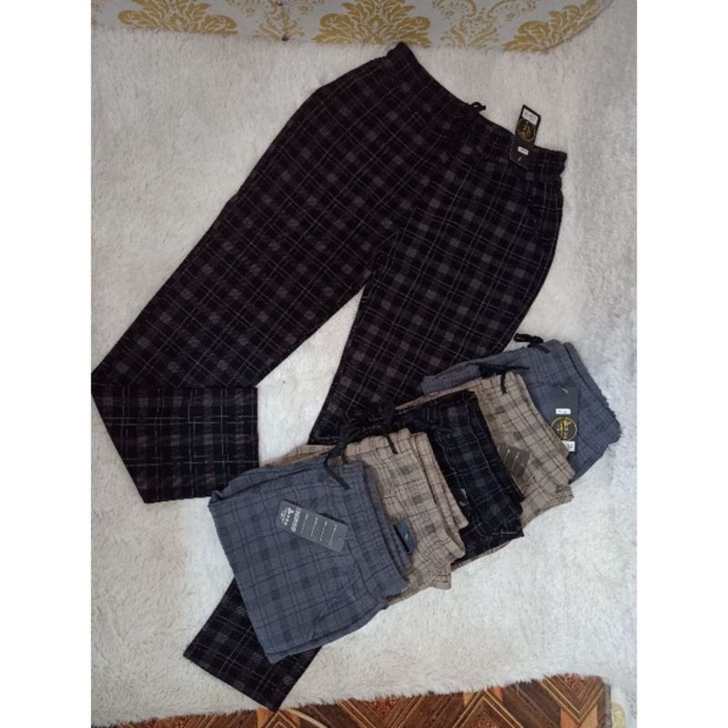 Celana kotak kotak import wanita / celana Tartan import neron motif kotak dan salur / celana panjang wanita premium