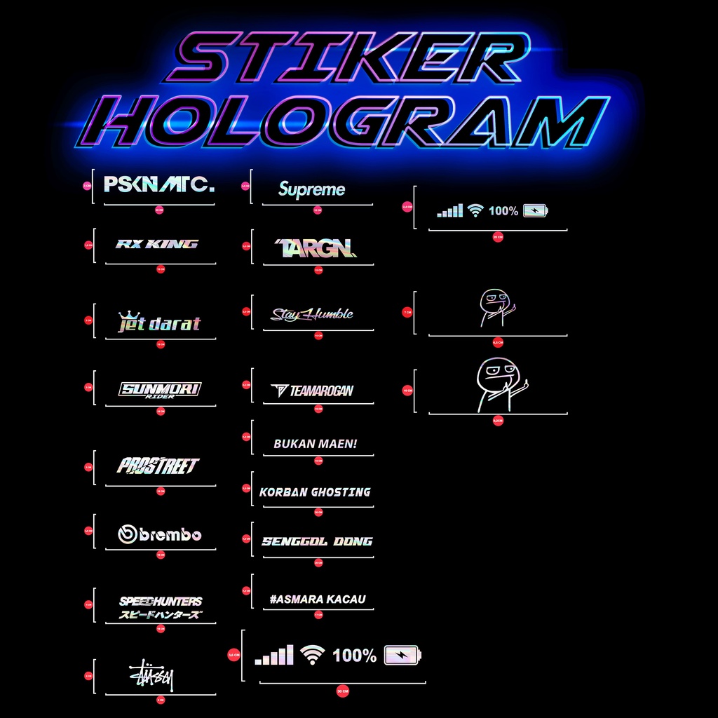 Stiker hologram,stiker racing hologram,stiker sponsor hologram