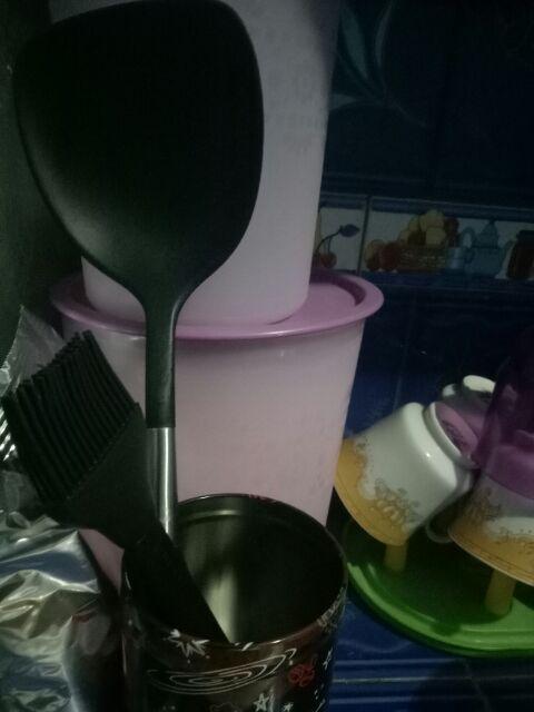 Spatula Untuk Masak 34 Cm, Baja Tahan Karat, Hitam Hj400