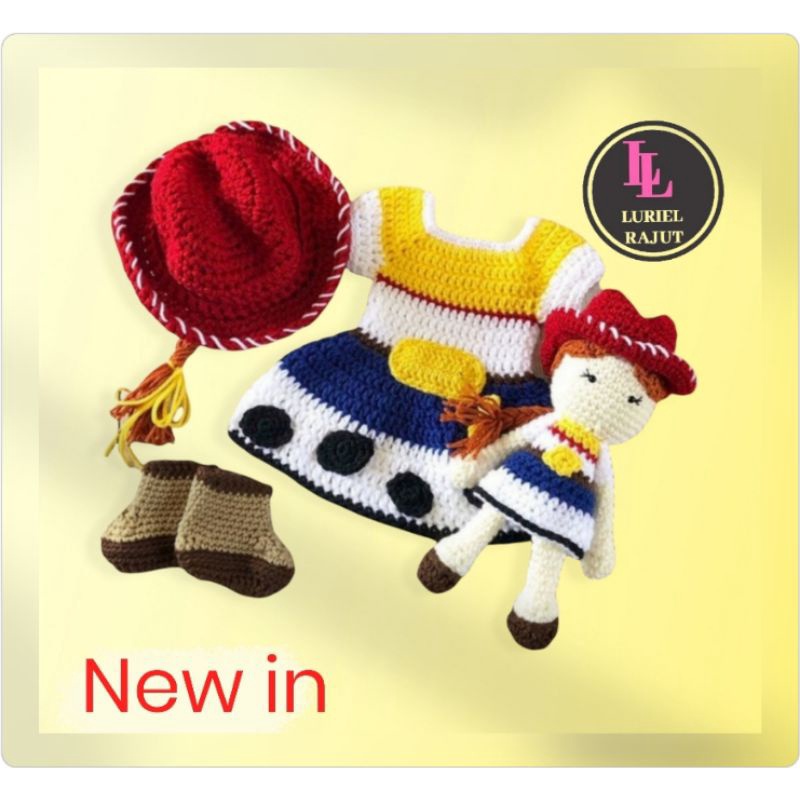 ( ORIGINAL ) Kostum jessie de toy story/baju rajut bayi