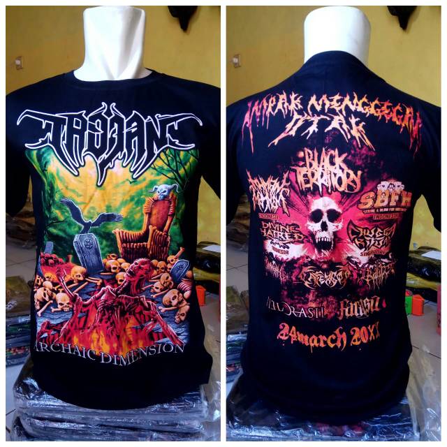 Kaos metal underground keren TROJAN / Baju musik pria terbaru