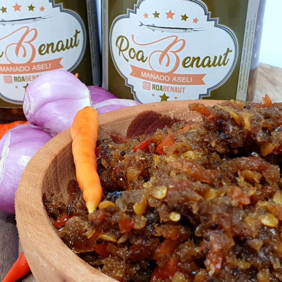 

DHPK Sambal Roa Asap Manado Tanpa MSG - Sambel Ikan Roa Pedas 200 gram [be -807]