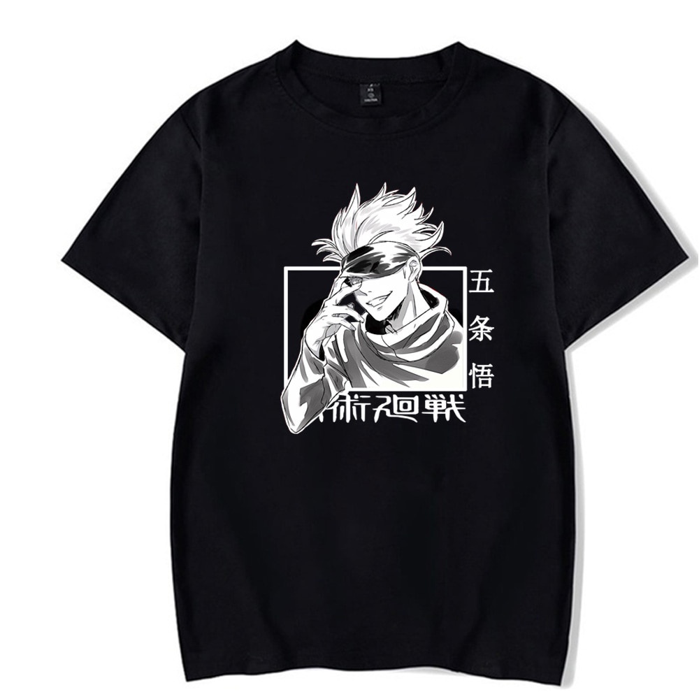 Kaos Jujutsu Kaisen Anime T-shirt UniSex Round Neck Pakaian Atasan Kaos Anak dan dewasa Cowok Cewe