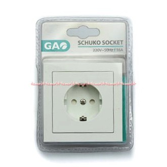 Gao Schuko Socket Stop Kontak Soket Pengganti Putih Gao Soket Sockets Shuko Lubang Colokan Warna Putih