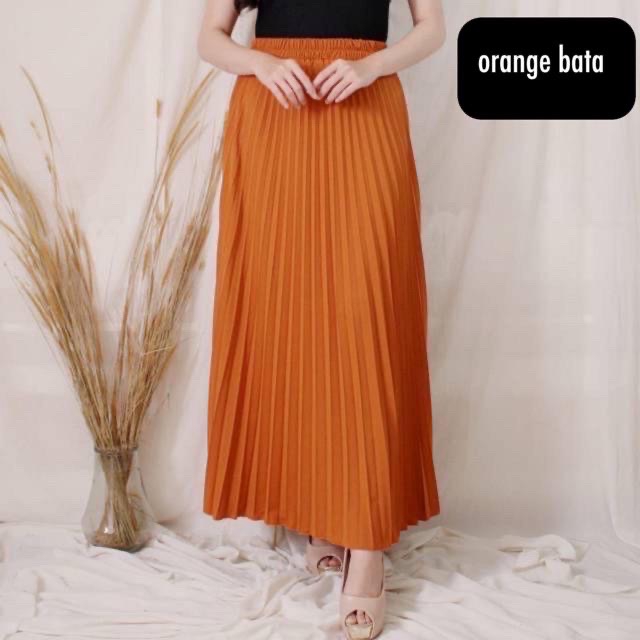 Rok Plisket Pleated Long Skirt - BAHAN PREMIUM