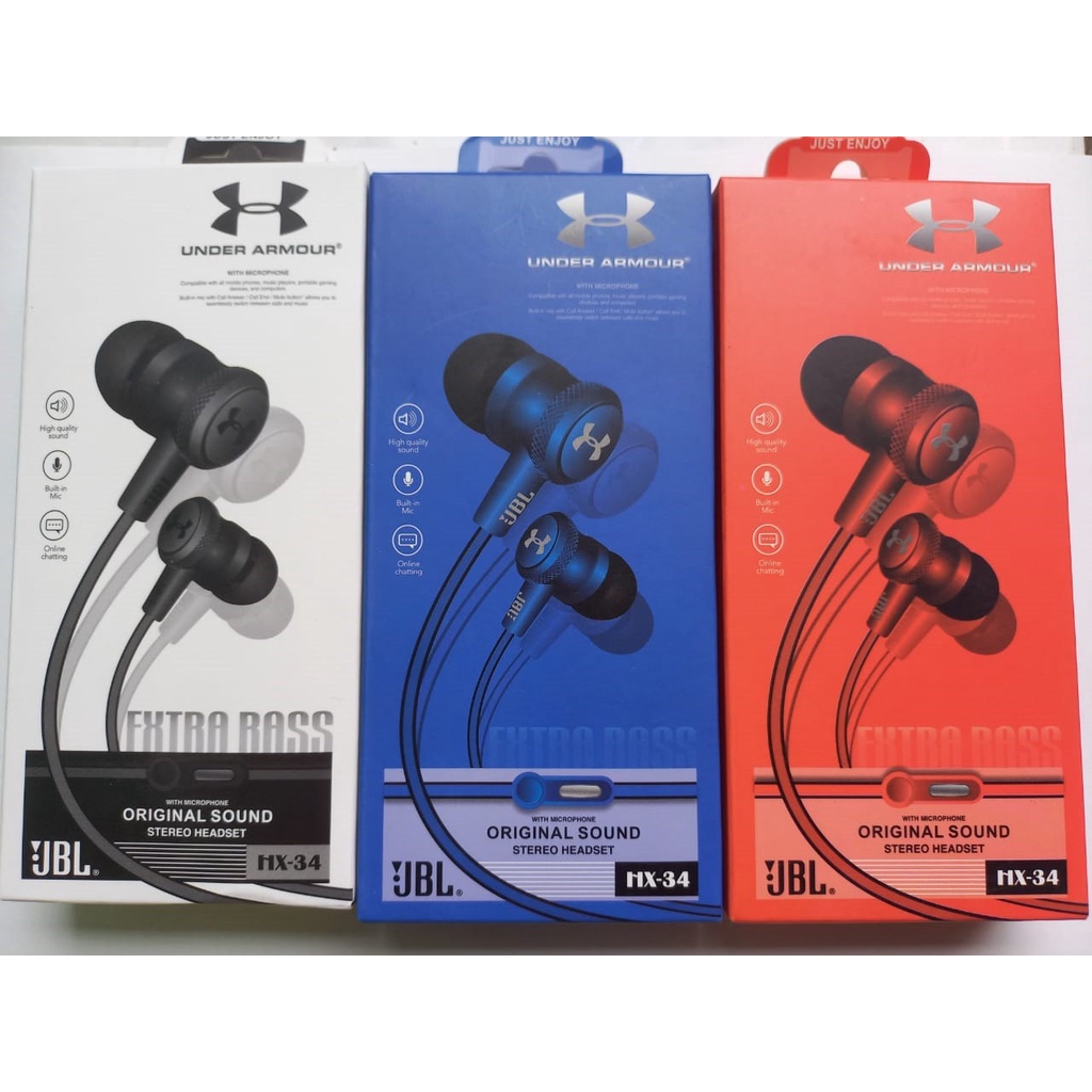 Promo Headset Stereo Mic Earphone Jack 3.5mm Murah COD