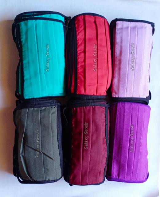 [6pcs]Masker hijab kain katun polos grosir