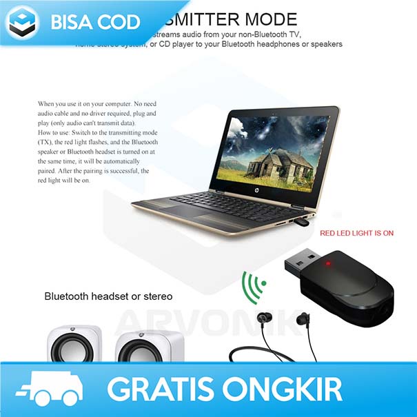 BLUETOOTH 5.0 WIRELESS AUDIO RECEIVER TRANSMITTER VIKEFON KN330 ORI