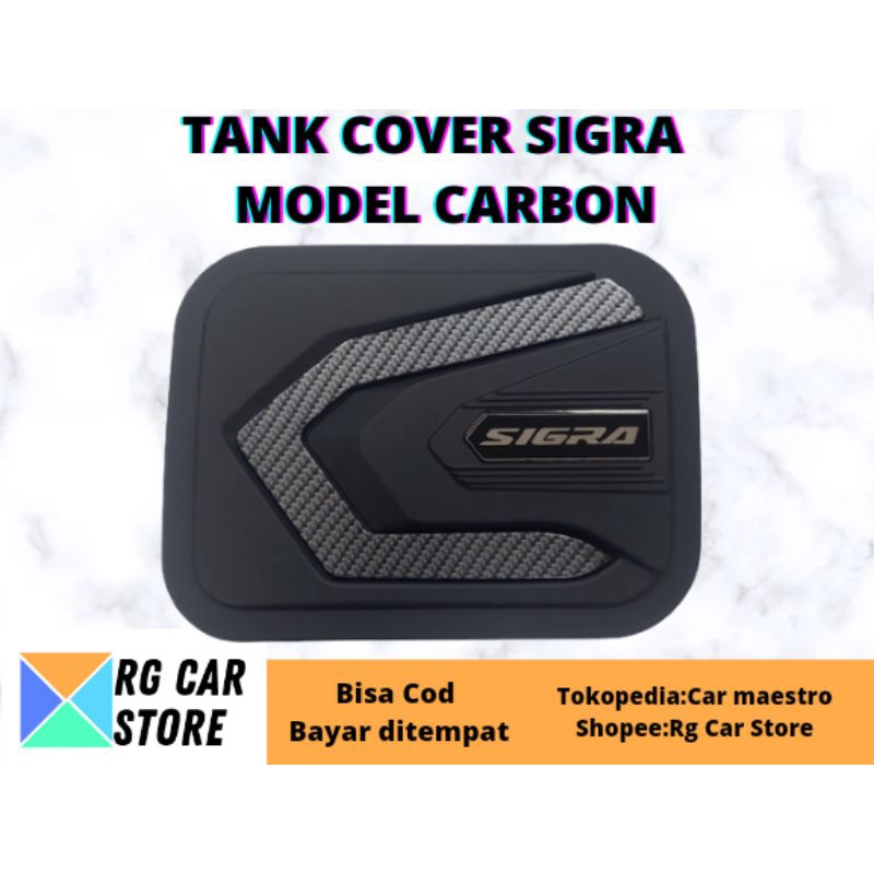 TANK COVER SIGRA, WARGA BLACK CARBON ORIGINAL