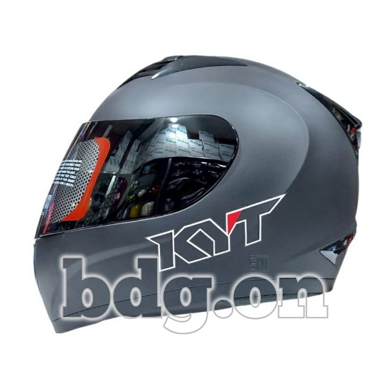 HELM KYT R10 SOLID MATT BLACK HITAM DOFF FULL FACE