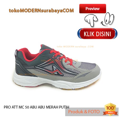 PRO ATT MC 50 ABU ABU MERAH PUTIH sepatu pria sneakers kets