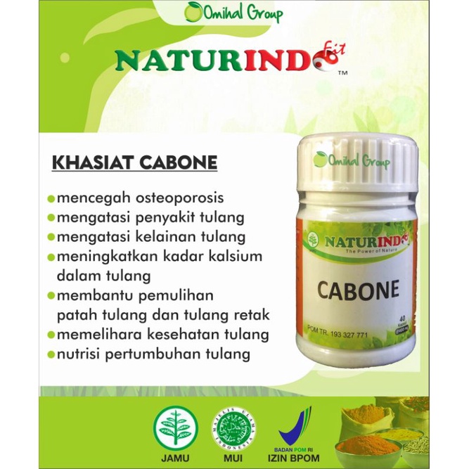 Obat Patah Tulang / Retak Penyambung Tulang - Nutrisi Tulang - Tulang Sehat & Kuat CABONE Naturindo-1