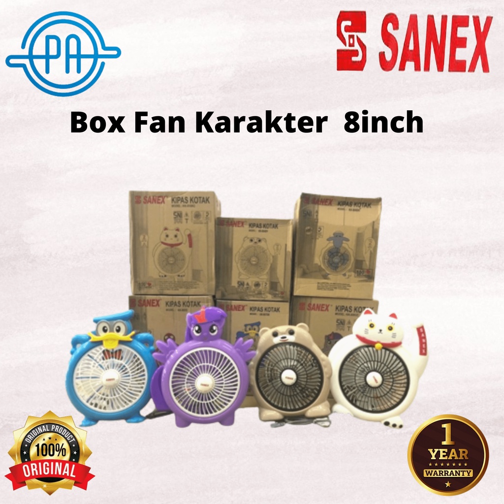 KIPAS KARAKTER SANEX 8inch BOXFAN KARAKTER SANEX 8inch