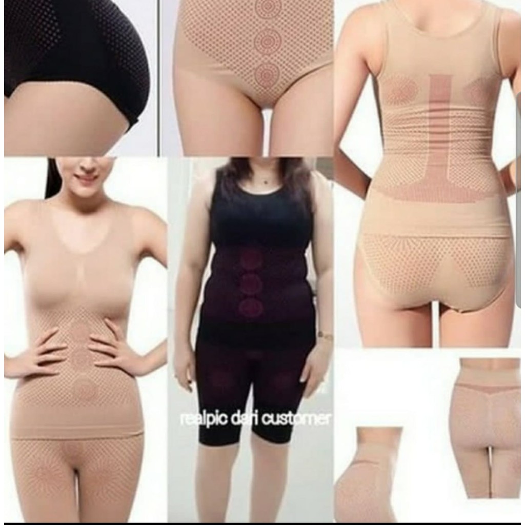 MONALISA SLIMMING SUIT WITH INFRARED BAJU KORSET PELANGSING ORIGINAL 3 IN 1