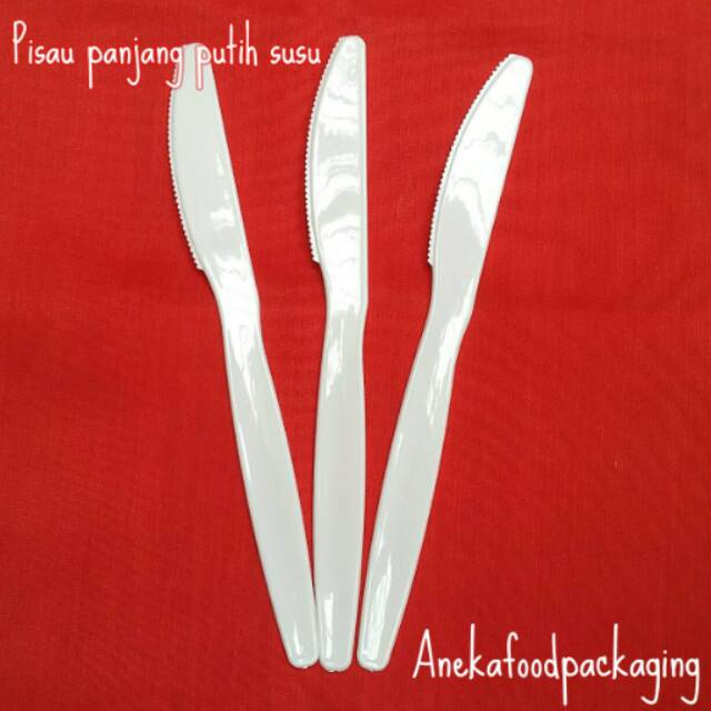 Pisau makan panjang putih susu