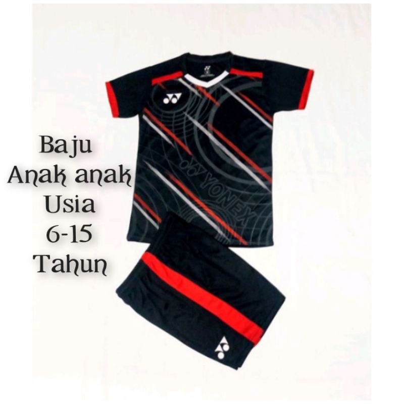 baju anak anak.jersy baju bola futsal bulu tangkis badminton kaos stelan pria&wanita