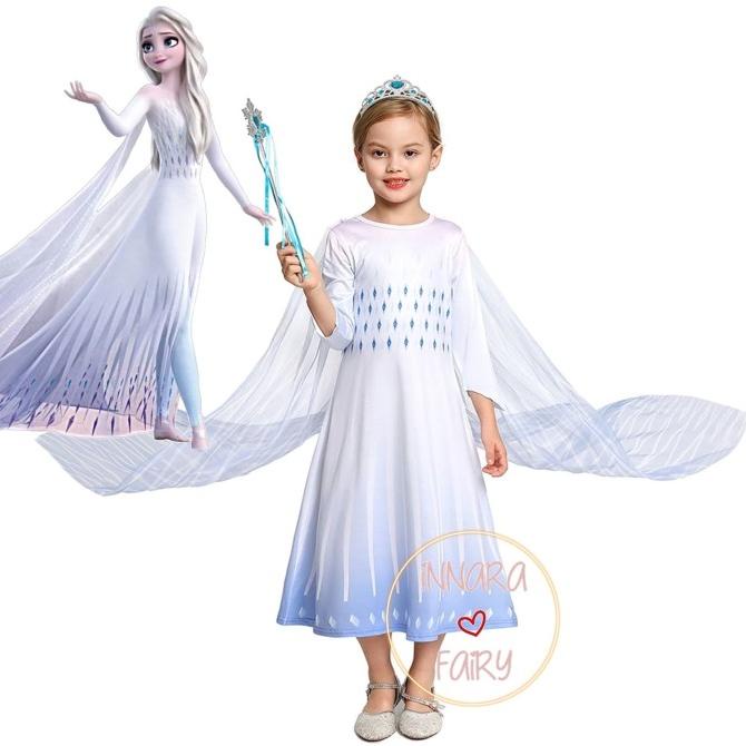 NEW 2019 Elsa Costume / Frozen 2 Princess Elsa kostum / White Dress