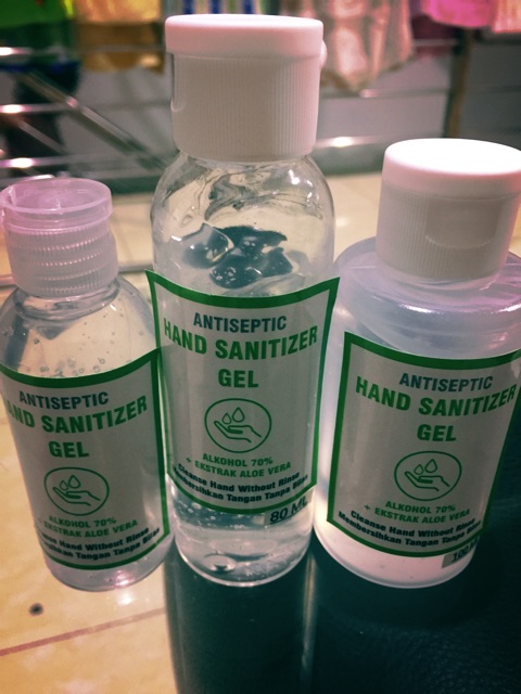 Antiseptic hand sanitizer gel alkohol 70%-langsung pakai