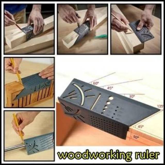

Penggaris Siku Mitre 3D Marking 3D Woodworking Ruler Marking Gauge For Parallel Lines