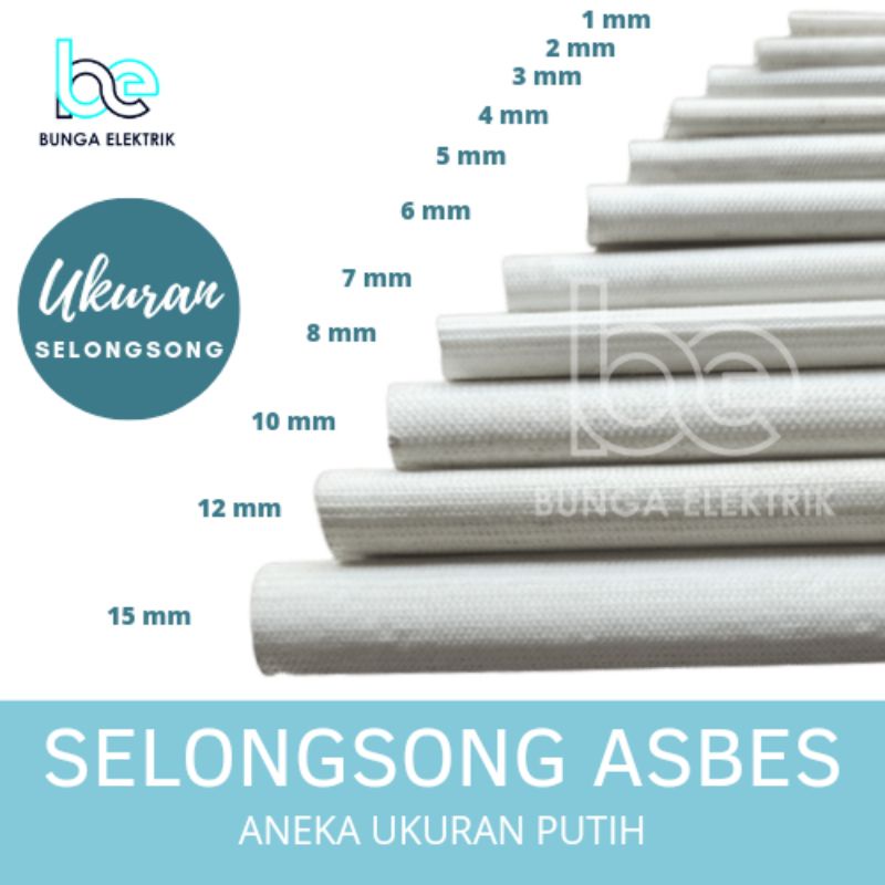 SELONGSONG ASBES DINAMO ASBESTOS SELANG KAWAT EMAIL 1-10 MM SELANG KABEL SLONGSONG TAHAN PANAS