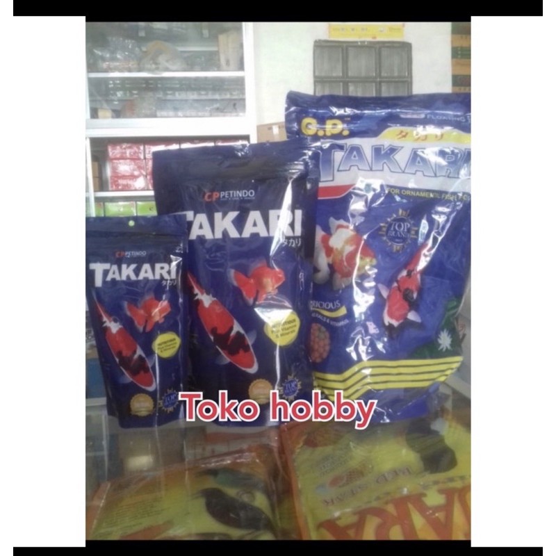 Takari 1mm 250 gr / pakan pur pellet ikan hias koi kura kura fish feed mas koki cupang 1 mm 250gr