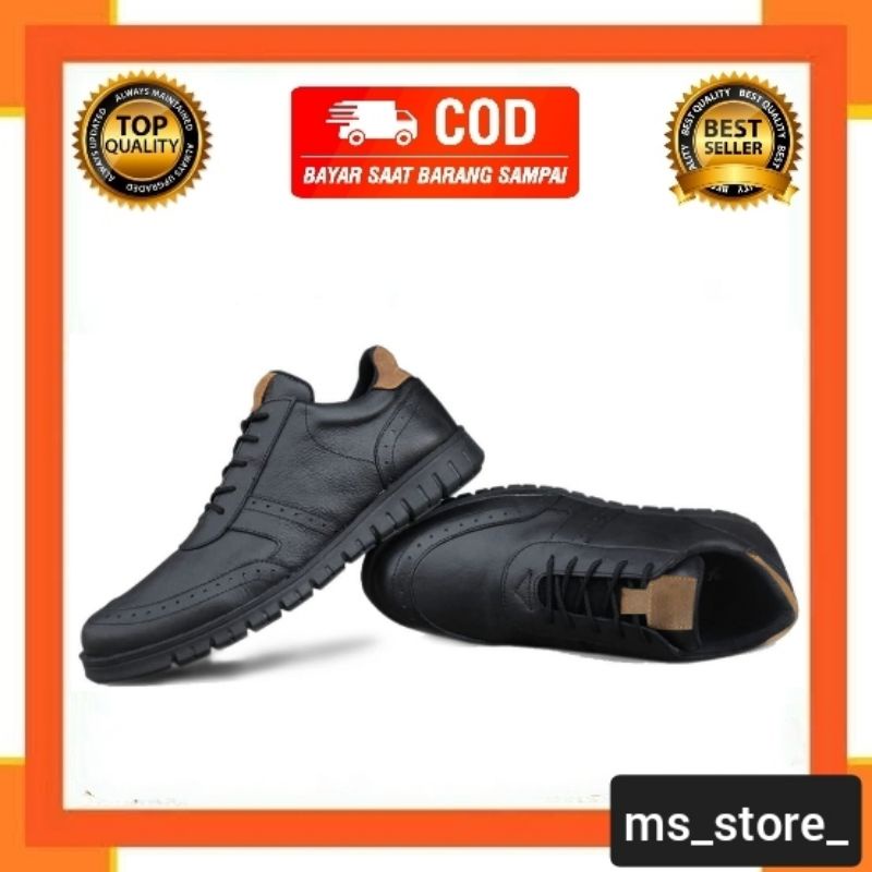 Sepatu Pria Sepatu Sneaker Warka Kulit Asli