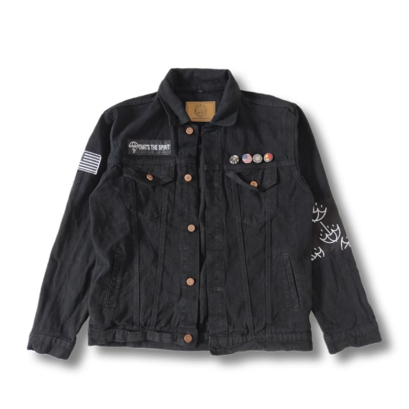 Arfacloth - Denim Jacket Black Oliver Solid - Jaket Jeans Pria