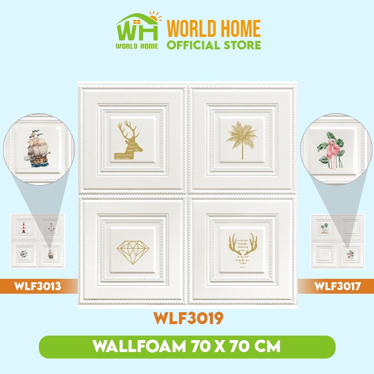 Wallpaper 3D Foam Wallpaper Timbul 3 Dimensi Tebal Wallfoam Dekorasi Rumah Premium High Quality