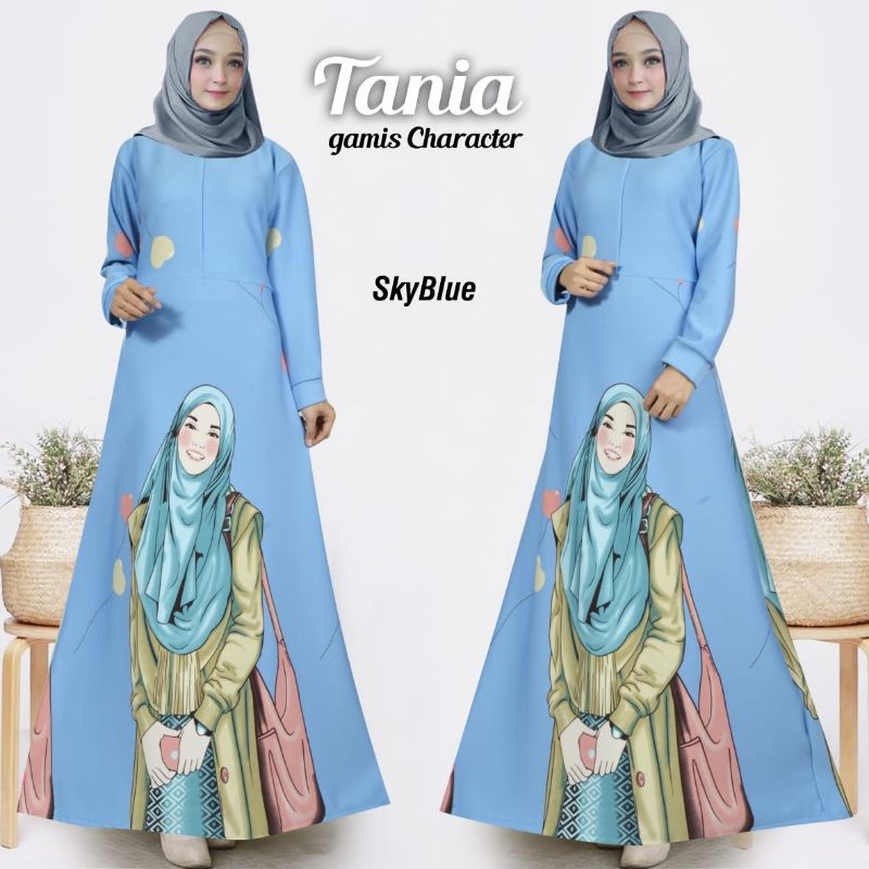 Baju Muslim Perempuan Dewasa Bisa Untuk Ibu Menyusui/Pakaian Gamis Karakter Gambar Wanita Muslimah