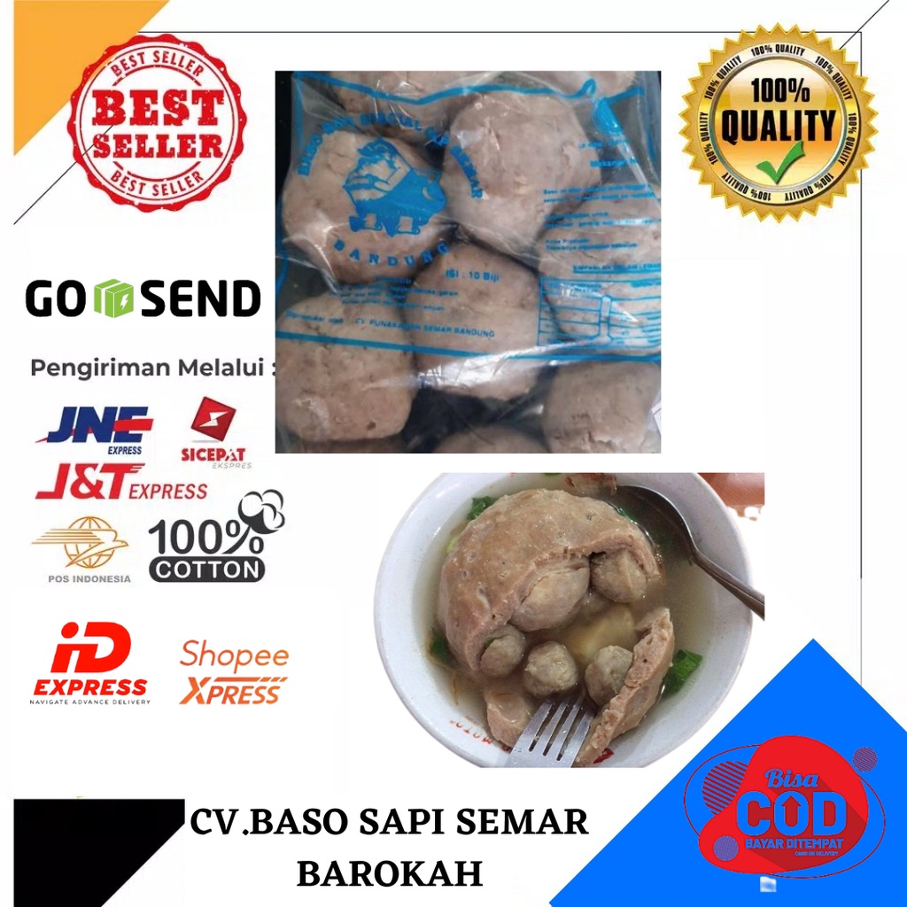 

BASO BESAR BERANAK ISI BASO DAN URAT CINCANG BASO SAPI CAP SEMAR (1 BUNGKUS ISI 5 BASO)