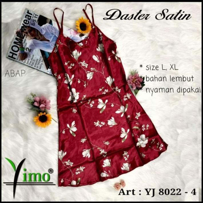 Daster Satin Import Motif Kembang