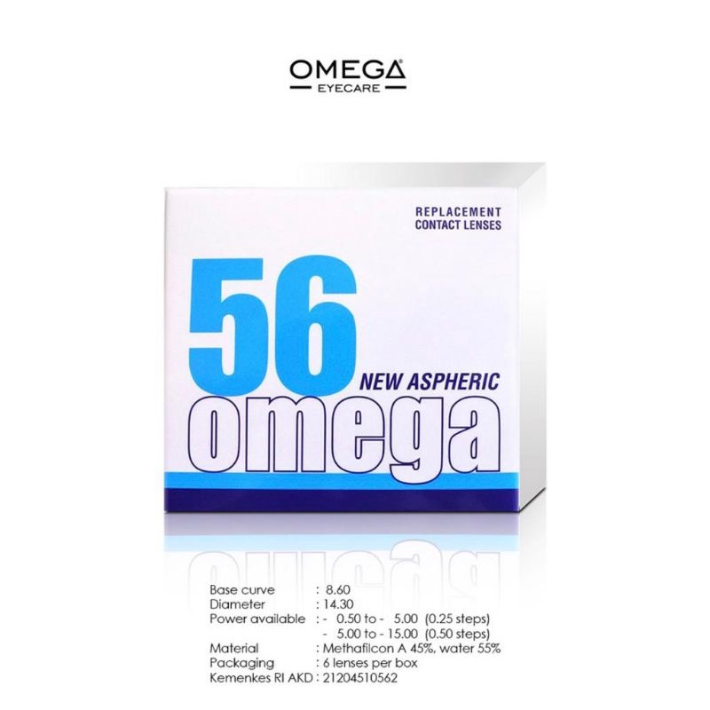 Softlens bening Omega 56 clear
