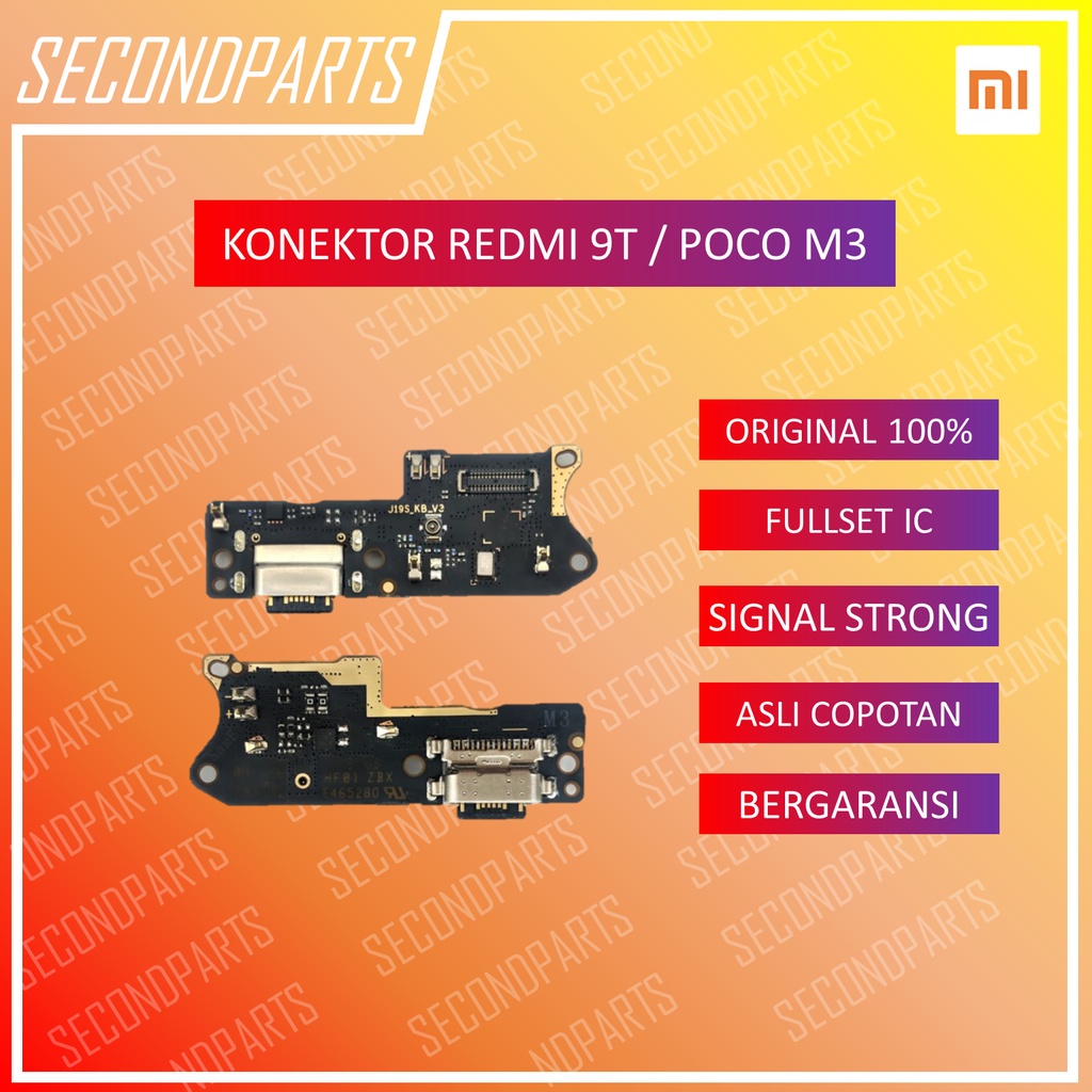 KONEKTOR CHARGER PAPAN MIC PLUG IN XIAOMI REDMI 9T / POCO M3 ORIGINAL COPOTAN