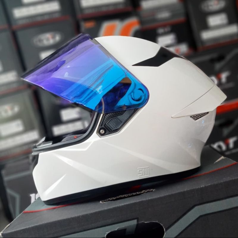 helm KYT TT COURSE PUTIH SOLID WHITE