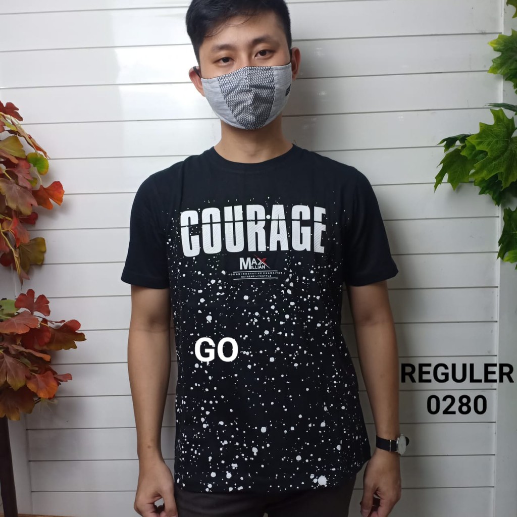 gof MAXMILLIAN KAOS A (Regular) Pakaian Pria Atasan Kaos Oblong Original Lengan Pendek