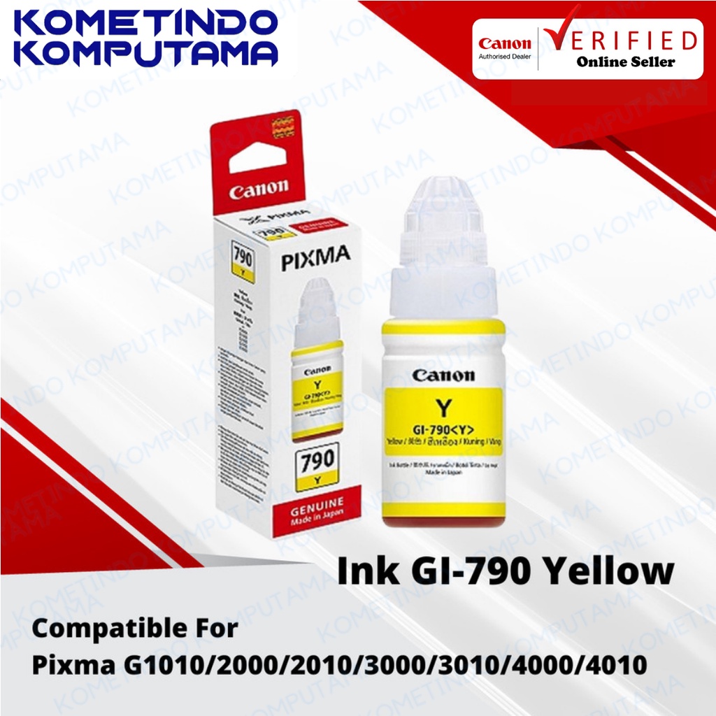 GI 790 Yellow 70ml Tinta Canon Pixma 100% Original GI790 KUNING Botol