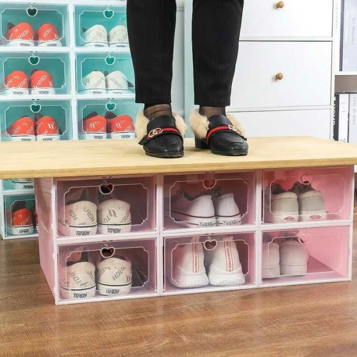 Kotak Sepatu Lipat / shoe box / rack susun