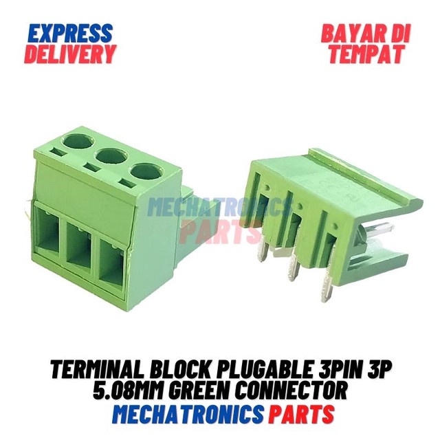 [5713] Terminal Block Plugable 3pin 3p 5.08mm Green Connector