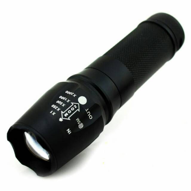 Senter LED Cree XM-L T6 26650 5000 Lumens - Black