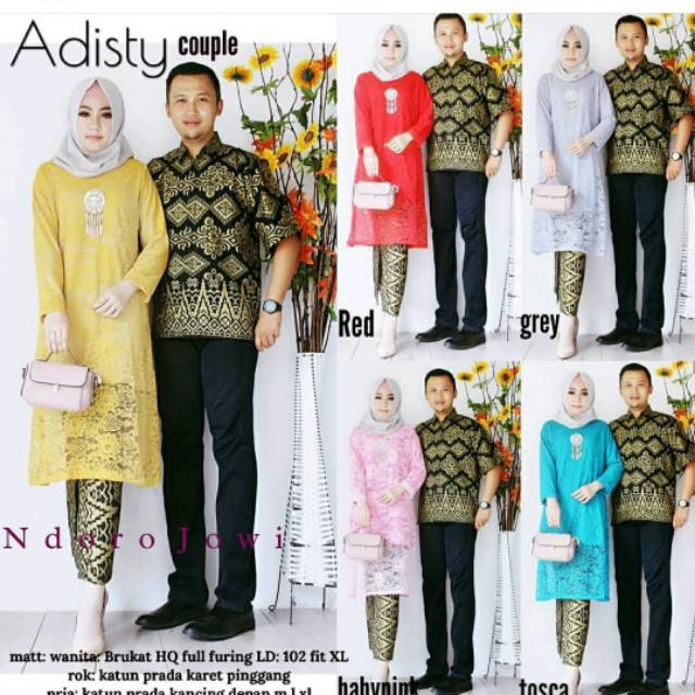 Adisty Couple/Batik Couple/Batik sarimbit/Batik Keluarga/Batik Couple Prada Burkat