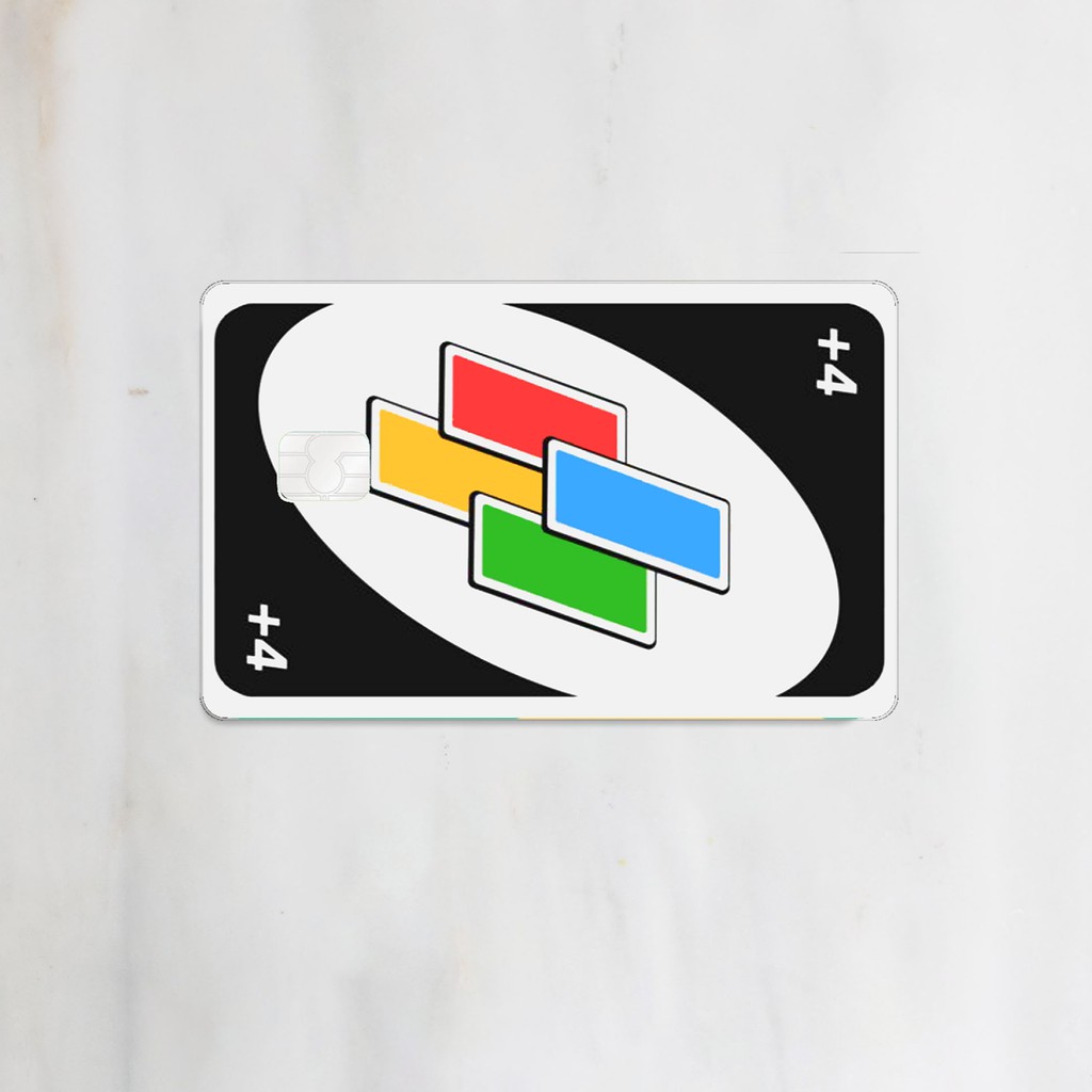 [GAMES] UNO +4 Card Sticker Cover Skin  ATM / Debit / Credit / Emoney / Flazz Kartu