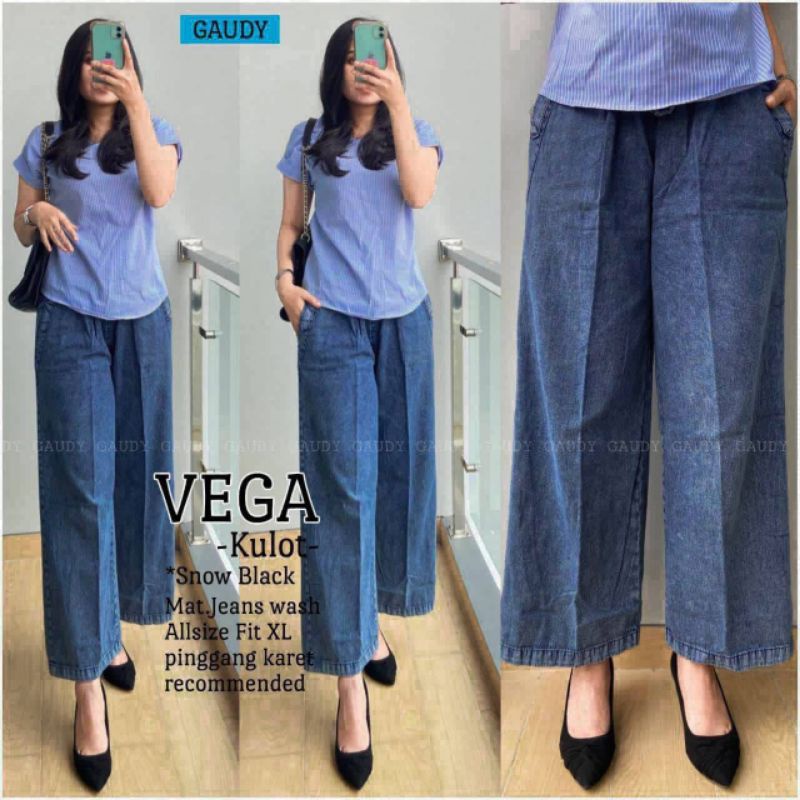 VEGA KULOT BY GAUDY, BISA COD, CELANA KULOT JEANS
