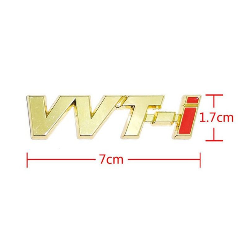 Vvti Vvt-I Gold 3D Logo Kuning Emblem Mobil Crom Crhome Tempel Murah