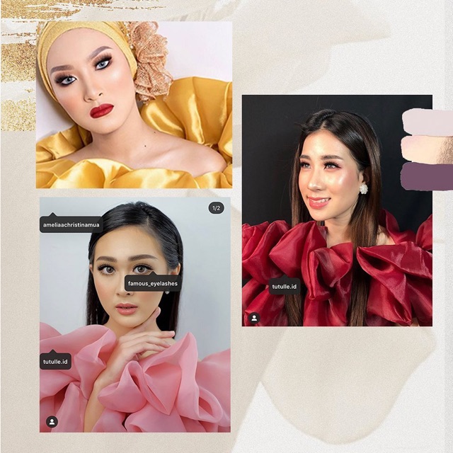 𝙏𝙪𝙩𝙪𝙡𝙡𝙚 Ruffle Makeup Basic / Polos Silk Organza / Ruffle MUA / Ruffle Organza / Kimono Makeup