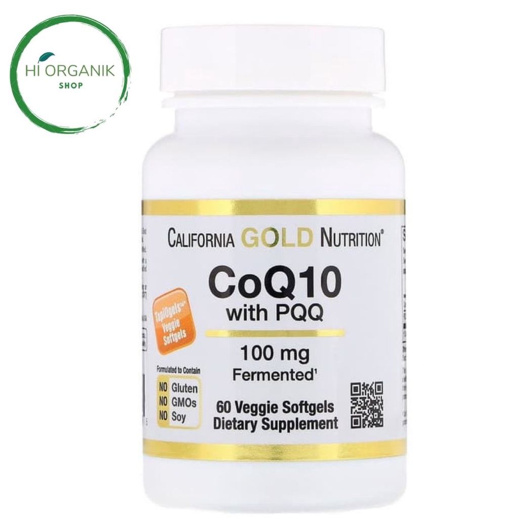 California Gold Nutrition Coq10 100 mg With PQQ 10 mg 60 Softgel