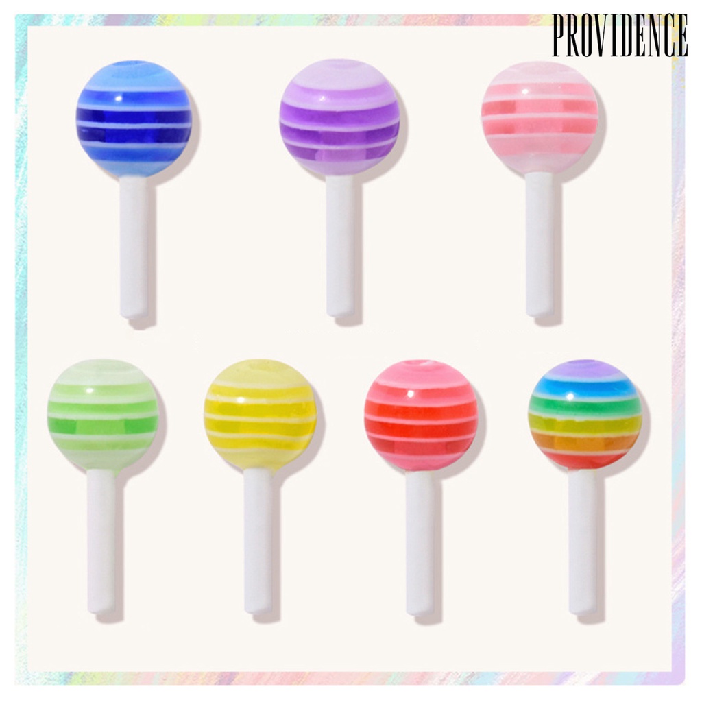 Providence 5Pcs/Set Lollipop Style Nail Ornament Cartoon Resin Cute Clay 3D Accessories Charm Candy Decoration for Manicure